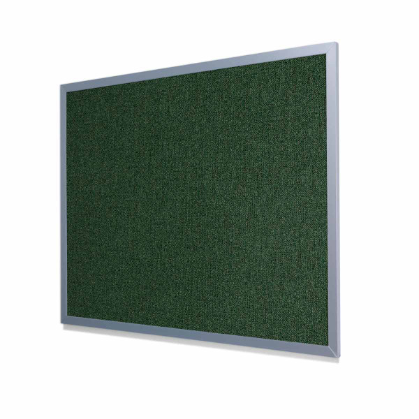 Type II Woven Vinyl Koroseal Linden II Meadow Cork Board with Light Aluminum Frame